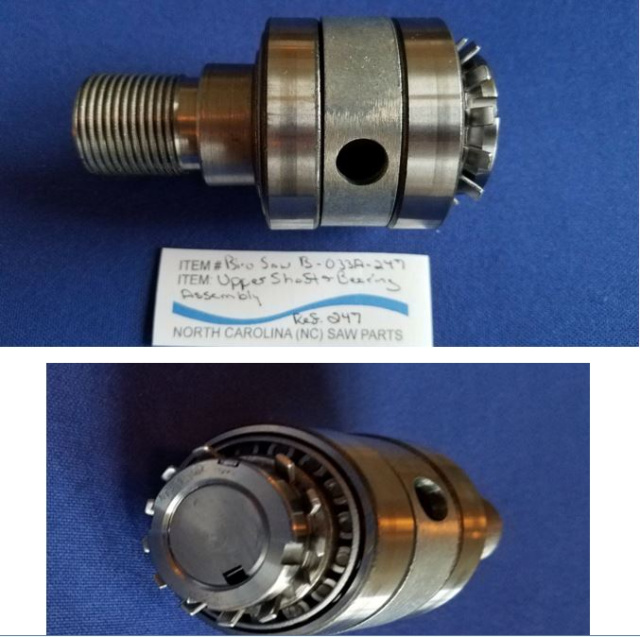 Upper Shaft & Bearing Assembly For Biro 34 & 3334 Meat Saw Replaces A247